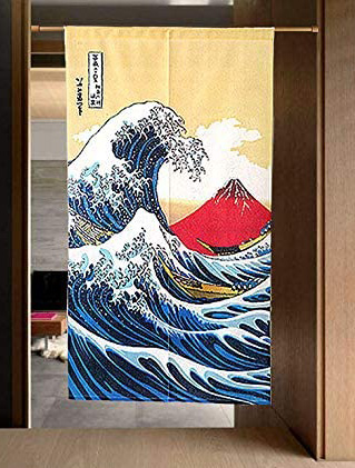 barra de cortinas con tapiz japones